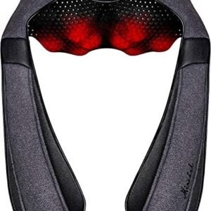 Mirakel Shiatsu Neck & Back Massager with Heat - Deep Tissue Neck, Back & Shoulder Pain Relief - Ergonomic Design Shoulder Massager, Electric Kneading Whole Body Massage Pillow Gifts for Women, Men