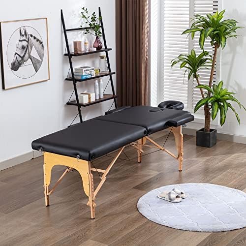 KCC Memory Foam Massage Table Premium Portable Foldable Massage Bed Height Adjustable, 84 Inches Long 28 Inchs Wide Home Salon Spa Bed Tattoo Table with Accessories &Carrying Case, Easy Set Up - Image 2