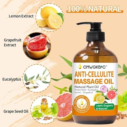 Anti Cellulite Oil Massage Oil for Massage Therapy,Body Oil for Skin Tightening & Cellulite Remover in Thighs and Butt,Cellulite Treatment Massage Oil,Assists with Firming,Toning & Moisturizes Skin - Image 7