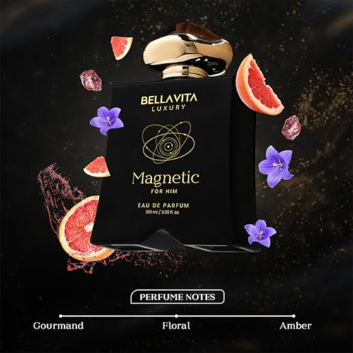 BELLAVITA Luxury Mood Collection MAGNETIC Perfume for Men 100ml | Pheromone Inspired Technology Long Lasting Fragrance | Notes of Grapefruit, Jasmine and Vanilla | Gourmet, Spicy Premium Fragrance - Image 2