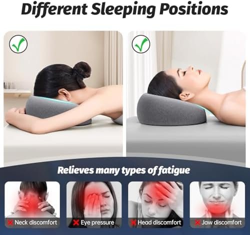 Face Down Pillows for Massage Table, Massage Headrest for Bed, Face Cradle for Spa, BBL Pillow After Surgery Post Eye Surgery Recovery & Vitrectomy Recovery Equipment Removable Cover Grey - Image 3