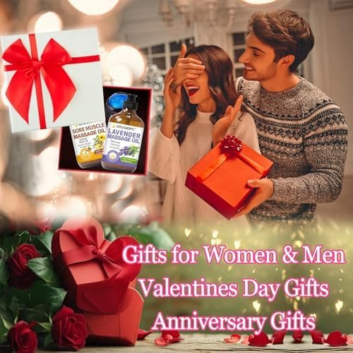 Massage Oil for Massage Therapy,Lymphatic Drainage-Ginger Oil Sore Muscle Arnica Oil &Lavender Oil Relaxing Massage Oils for Date Night,Massage Ball,Christmas Gifts for Men,Stocking Stuffers for Women - Image 2