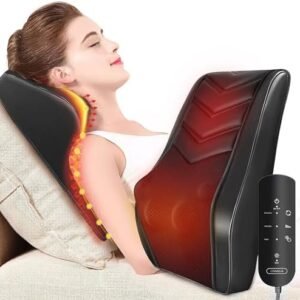 Shiatsu Neck Massager with Heat, 3D Kneading Back Massage Pillow for Pain Relief, Massagers for Neck and Back, Shoulder, Leg, Gifts for Men Women Mom Dad, Stress Relax at Home Office and Car