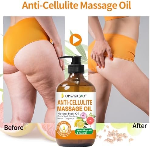 Anti Cellulite Oil Massage Oil for Massage Therapy,Body Oil for Skin Tightening & Cellulite Remover in Thighs and Butt,Cellulite Treatment Massage Oil,Assists with Firming,Toning & Moisturizes Skin - Image 3