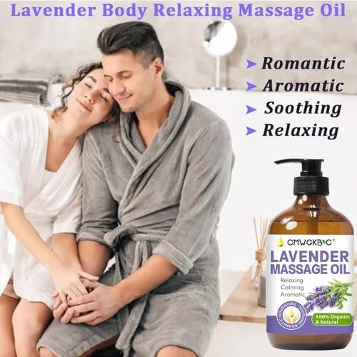 Massage Oil for Massage Therapy,Lymphatic Drainage-Ginger Oil Sore Muscle Arnica Oil &Lavender Oil Relaxing Massage Oils for Date Night,Massage Ball,Christmas Gifts for Men,Stocking Stuffers for Women - Image 4