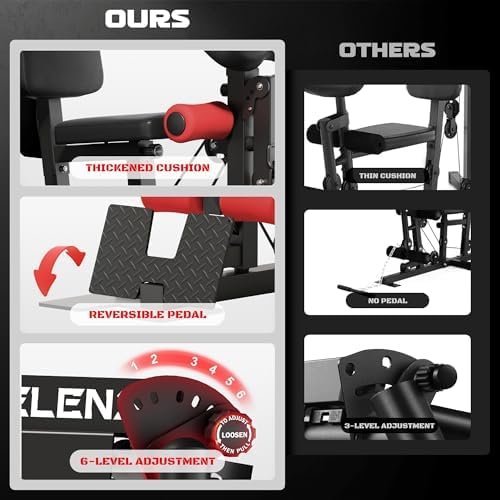 Home Gym, Multifunctional H11 Home Gym Equipment, Workout Station with 150LBS Weight Stack, Exercise Equipment with Pulley System for Full Body Training - Image 6