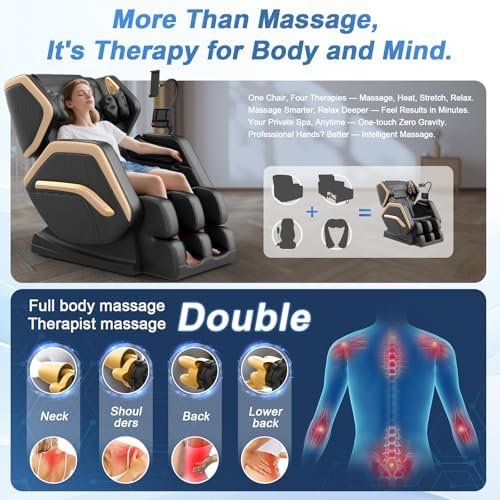 Massage Chair Full Body, Zero Gravity Massage Chair 2025 for Back Fatigue with 10 Fixed Rollers, Airbags, Phone Controller, Heating, Bluetooth Speaker, Nightlights for Living Room, Bedroom - Image 3