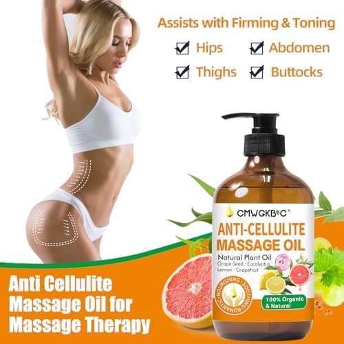 Anti Cellulite Oil Massage Oil for Massage Therapy,Body Oil for Skin Tightening & Cellulite Remover in Thighs and Butt,Cellulite Treatment Massage Oil,Assists with Firming,Toning & Moisturizes Skin - Image 6