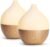 SALKING Essential Oil Diffuser (Set of 2), 100ml Small Aromatherapy Diffuser with Auto Shut-Off, Ultrasonic Diffusers for Essential Oils, Cool Mist Humidifier with Warm White Lights, for Office Home