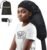 Hair Dryer Bonnet Attachment: Upgraded Extra Large Hooded Dryer Adjustable Hair Dryer Caps – Easy to Use for Natural Curly Textured Hair Care Styling Fast Drying – Black