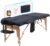 Portable Massage Table,84 Inch Massage Tables Portable with Side Pocket and Towel Rack Adjustable Height Lash Bed Massage Bed Tattoo Table Esthetician Bed for Eyelash Tattoo Spa,Black