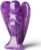 QINJIEJIE Amethyst Crystal Angel Crystals Healing Stones Guardian Angel Statue Pocket Gemstone Purple Decor Polished Peace Cute Carved Angel Figurine Spiritual Purple Gifts for Women Men