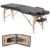 YOUNIKE Portable Foldable Massage Table – Adjustable Height Lightweight Wooden Frame Spa Bed for Tattoo, Facial, Lash, Physical Therapy, Home & Salon Use with Accessories & Non-Woven Bag, Black