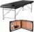 Portable Folding Massage Table – 2-Section Lightweight Salon & Spa Bed for Tattoo, Facials, Massage Therapy – Foldable Beauty Table for Home & Professional Use (Black)