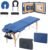 Massage Table Portable, Foldable Bed Adjustable Height w/Carry Bag, Spa Lash Tattoo, 73x24x34 inch, Blue