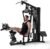 Mikolo Home Gym, Workout Station with 150LBS Weight Stack, Multifunctional Home Gym Equipment, Exercise Equipment for Full Body Strength Training
