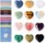 DUQGUHO 1 Inch Hearts Crystals and Healing Stones Reiki Gems Healing Crystals Amethyst Crystal Hearts Set Rose Quartz Heart Shaped Crystals Bulk Polished Gemstones Spiritual Gifts for Women 12 PCS