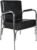 PureSana Chromium Ella Professional Auto Reclining Salon Chair with Washable Soft Vinyl, High Density Foam Cushions, and Stainless Steel Frame, Black