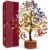 Crystal Tree of Life 7 Chakra Healing Crystals Trees for Home Decor, Office Desk Decor, Boho Decor, Handmade Bonsai Trees for Positive Energy, Money, Good Luck Birthday Gifts for Women, Mom