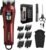 Hair Clippers for Men Professional Clippers for Men Cordless&Corded Barber Clippers for Hair Cutting & Grooming. Rechargeable Hair Trimmer Kit for Household (Red)