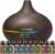 InnoGear Aromatherapy Diffuser & 10 Essential Oils Set, 400ml Diffuser Ultrasonic Diffuser Cool Mist Humidifier with 4 Timers 7 Colors Light Waterless Auto Off for Large Room Office, Dark Wood Grain