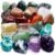 KALIFANO Bulk Tumbled Stones – Over 1,000 Carats Mixed Polished Healing Crystals & Gems for Reiki, Crafts, Kids & Decor (Includes Rose Quartz, Howlite Turquoise, Fluorite, Unakite, Lapis Lazuli) – Piedras de Cristal Para Decorar