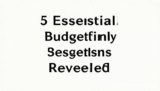 5 Essential Budgetfriendly Secrets Revealed